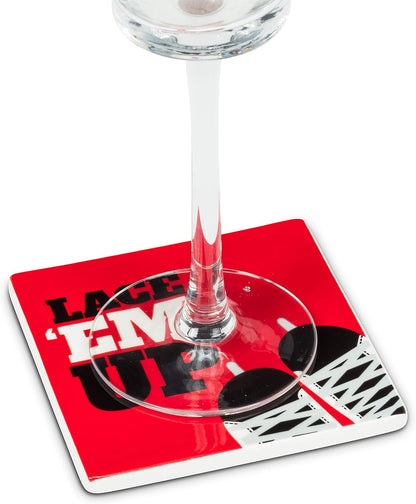 "Lace Em Up" Ice Hockey Coaster Set (4)