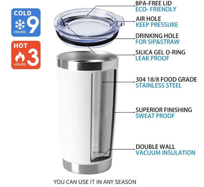 Hockey Dad - Don't Puck with Me Stainless Steel Tumbler - 20 ounces