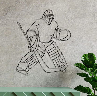 Ice Hockey Goalie Metal Wall Décor