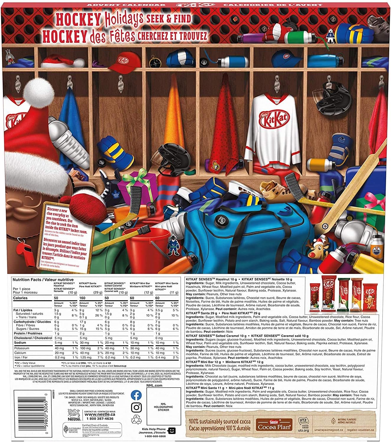 NHL Hockey Holidays Advent Calendar by NESTLÉ