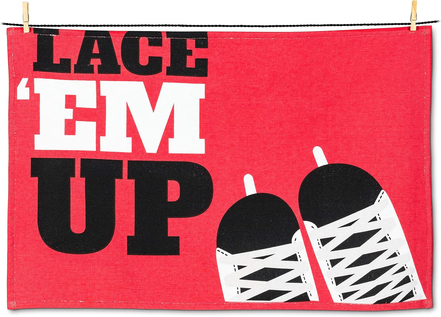 " Lace 'Em Up" Terry Skate Towel, Red