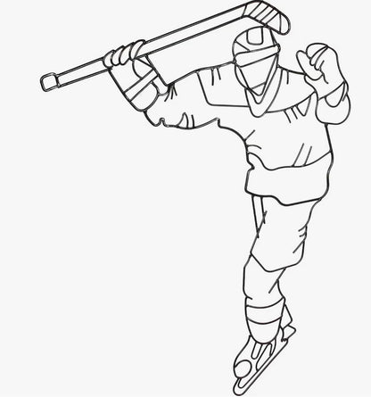 Ice Hockey Player Metal Wall Décor